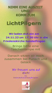 Plakat Lichtpilgern